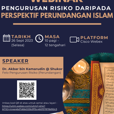 Webinar Pengurusan Risiko Daripada Perspektif Islam