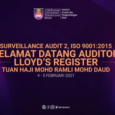 Mesyuarat Pembukaan Audit Survelliances 2 ISO9001:2015 Peringkat Korporat UiTM